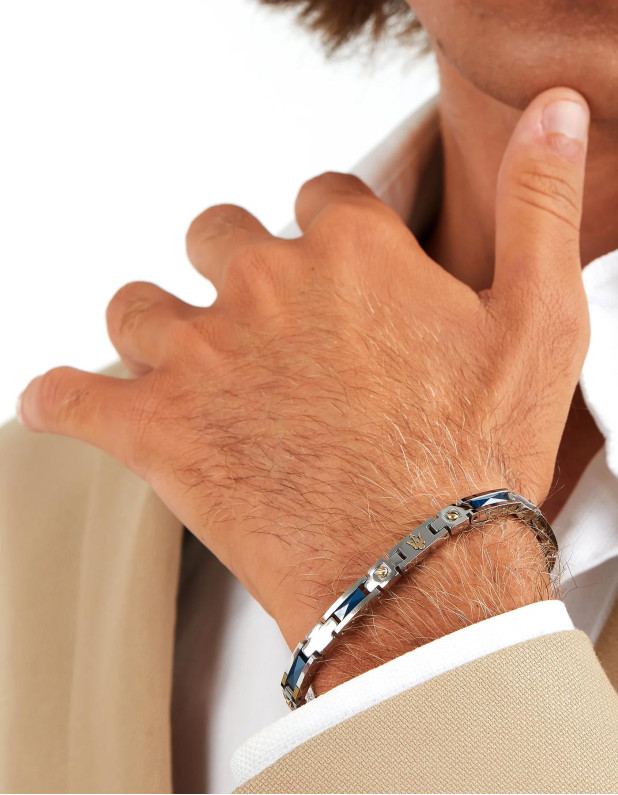 Maserati Men's Bracelet Stainless Steel with Ceramic